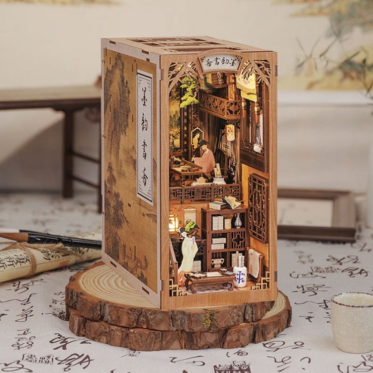 Miniaturowy domek Book Nook - Altana Białej Orchidei