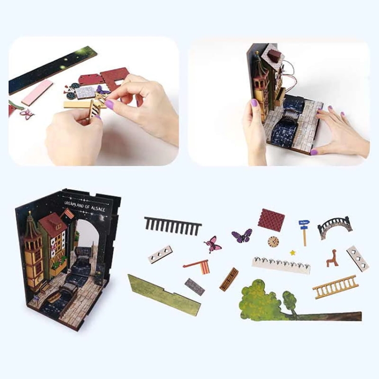 Miniaturowy domek Book Nook - Spacer pod gwiazdami