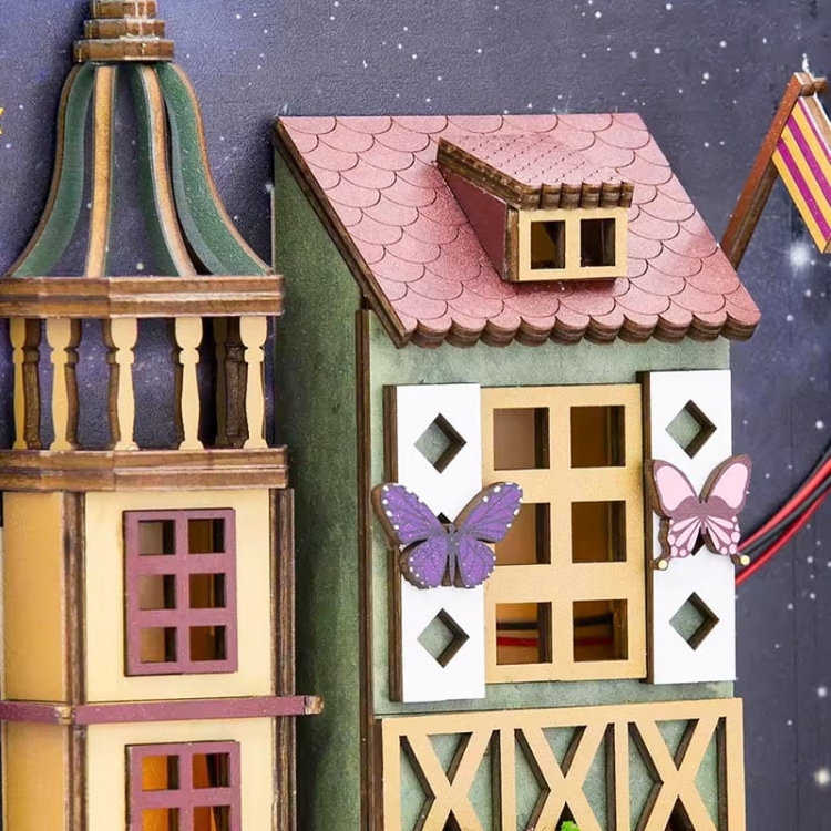 Miniaturowy domek Book Nook - Spacer pod gwiazdami