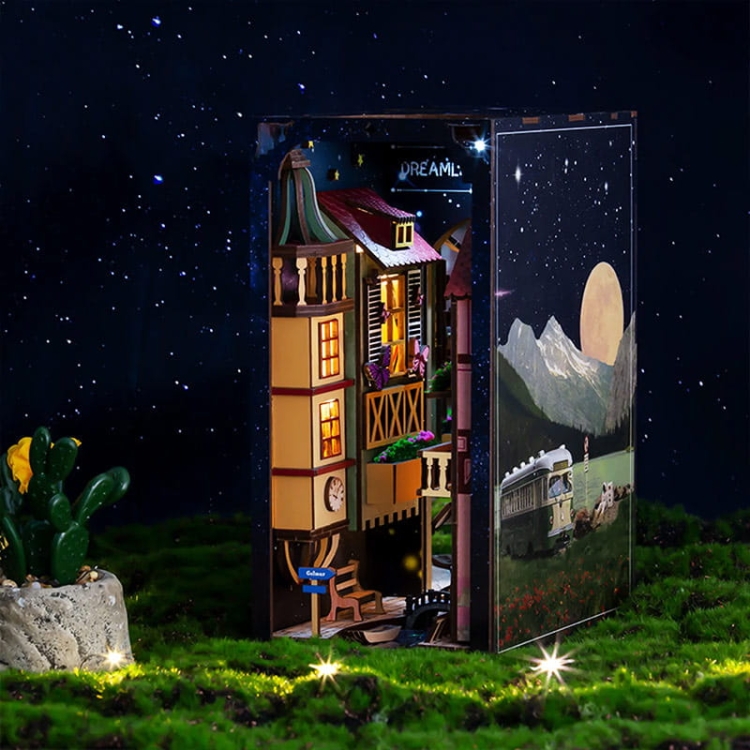 Miniaturowy domek Book Nook - Spacer pod gwiazdami