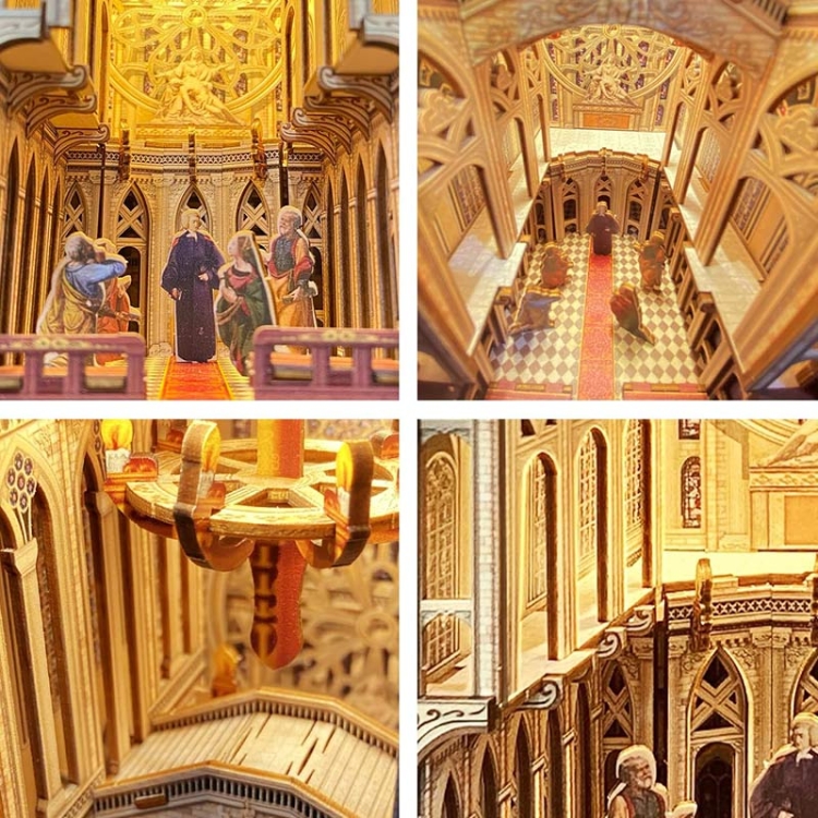 Miniaturowy domek Book Nook - Katedra Notre Dame