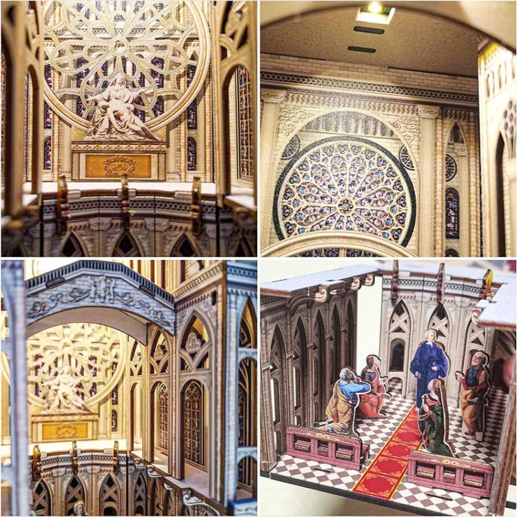 Miniaturowy domek Book Nook - Katedra Notre Dame