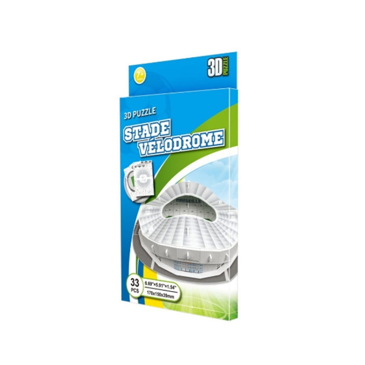 Mini stadion piłkarski - VELODROME - Olympique Marsylia FC - Puzzle 3D 33 elementy