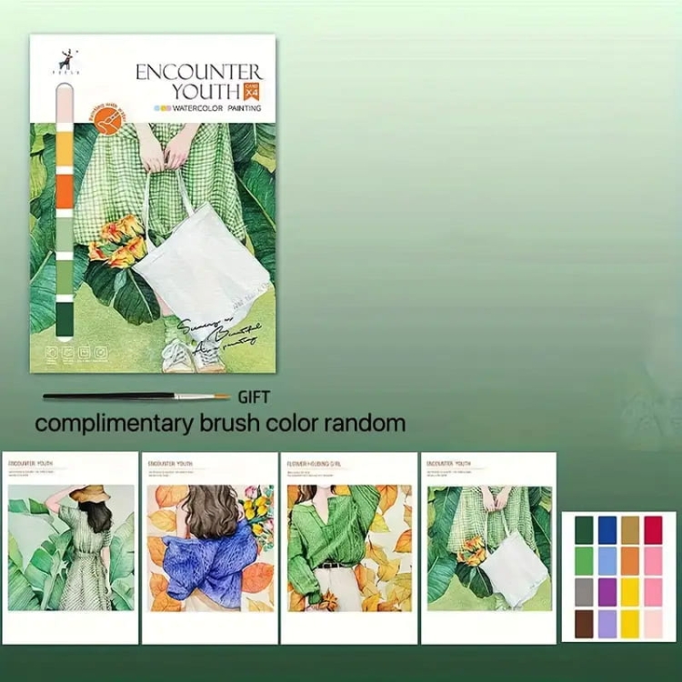 Malowanie akwarelą - Powiew młodości - 4 elementy