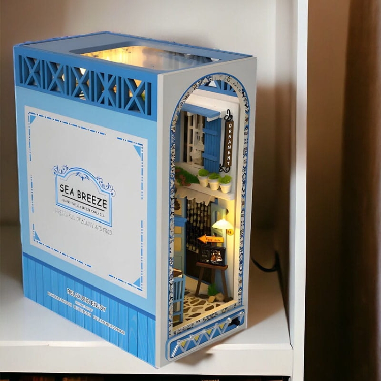Miniaturowy domek Book Nook - Morska Bryza