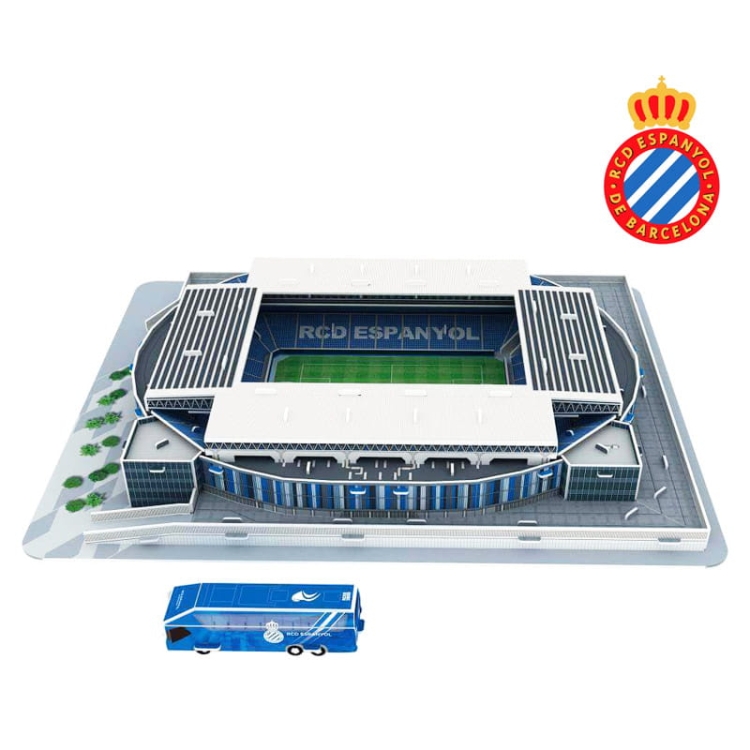 Stadion piłkarski - RCDE Barcelona - Puzzle 3D 98 elementów - model klubowy
