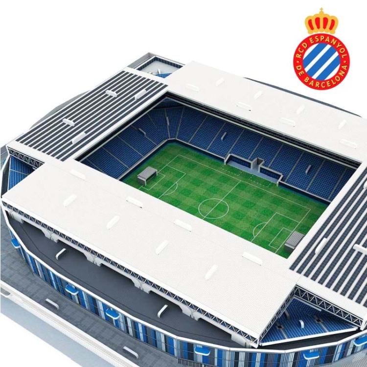 Stadion piłkarski - RCDE Barcelona - Puzzle 3D 98 elementów - model klubowy