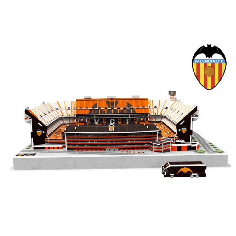 Stadion piłkarski LED - Mestalla - Puzzle 3D 67 elementów - model klubowy