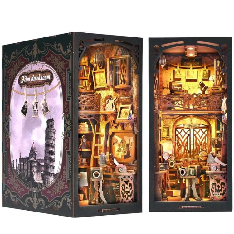 Miniaturowy domek Book Nook - Fotografia z dawnych lat - Aslowsnail