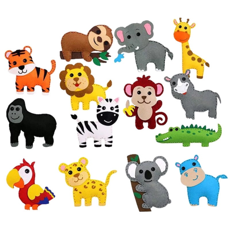 ZOO - filcowy zestaw do szycia DIY - 14 elementów