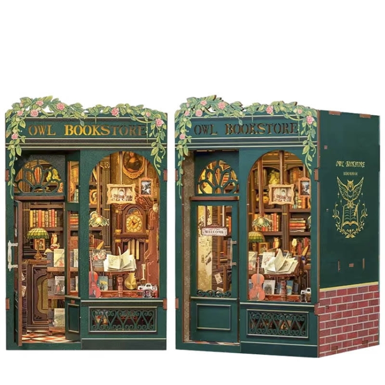 Miniaturowy domek mini Book Nook - Księgarnia pod sową