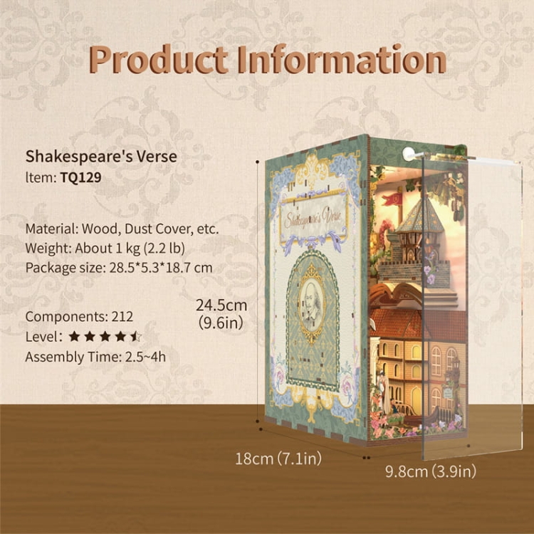 Miniaturowy domek Book Nook - Romeo i Julia - miłość świata
