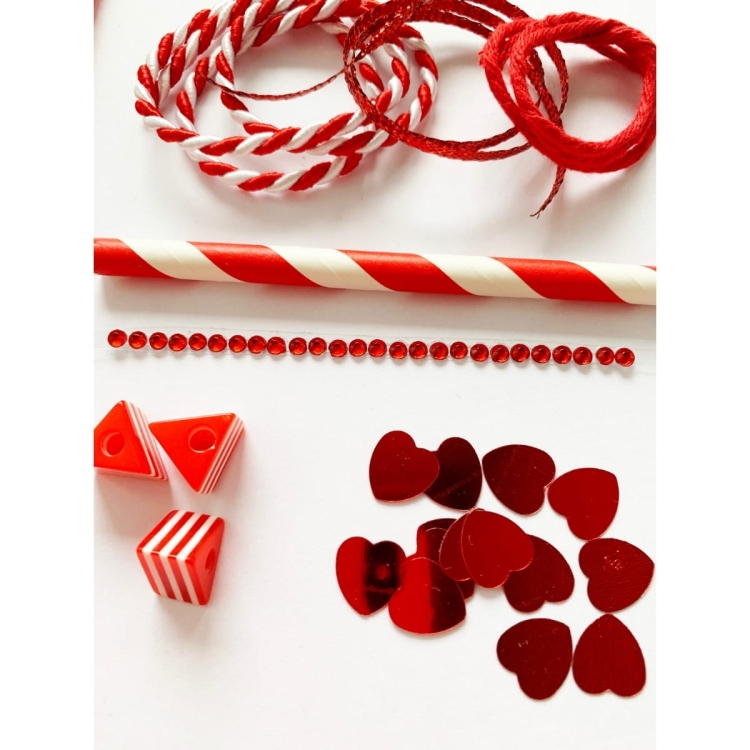 DDekorationsset zum Valentinstag für Miniaturhaus - klein