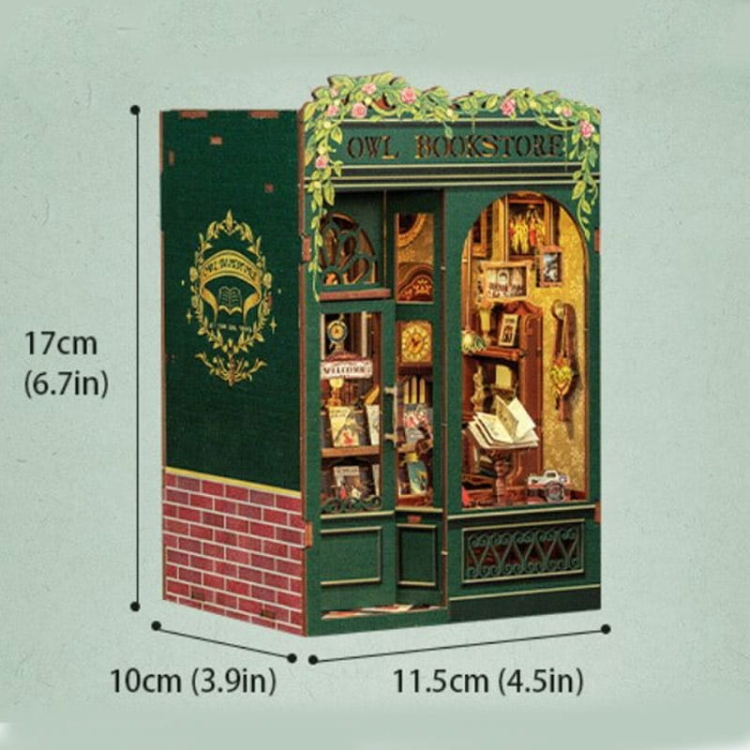 Miniaturowy domek mini Book Nook - Księgarnia pod sową