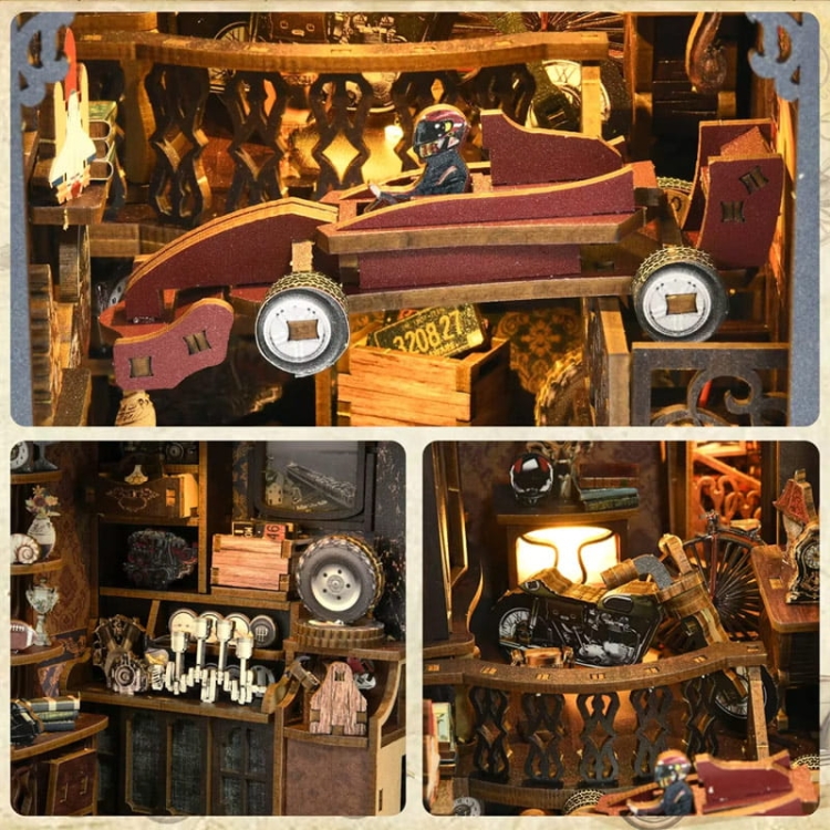 Miniaturowy domek Book Nook - Vintage Car