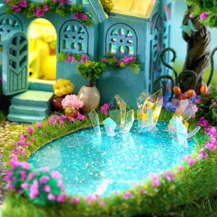 Miniaturowy domek - Turkusowe jezioro*