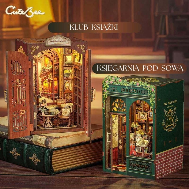 Miniaturowy domek mini Book Nook - Klub książki