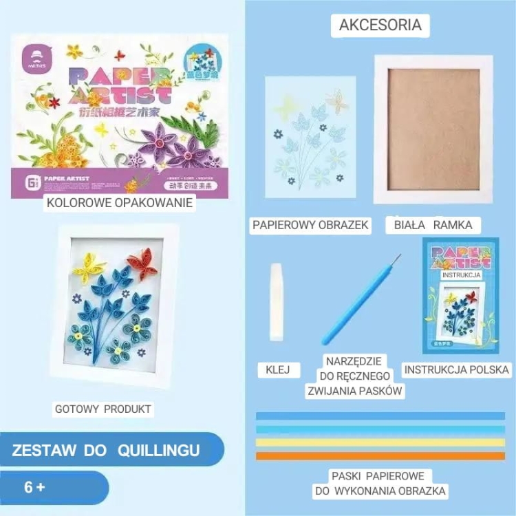 Zestaw do QUILLINGU Paski - Zimowy ogród