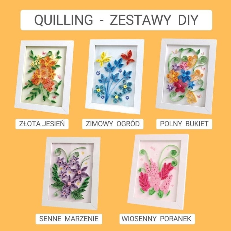 Zestaw do QUILLINGU Paski - Zimowy ogród