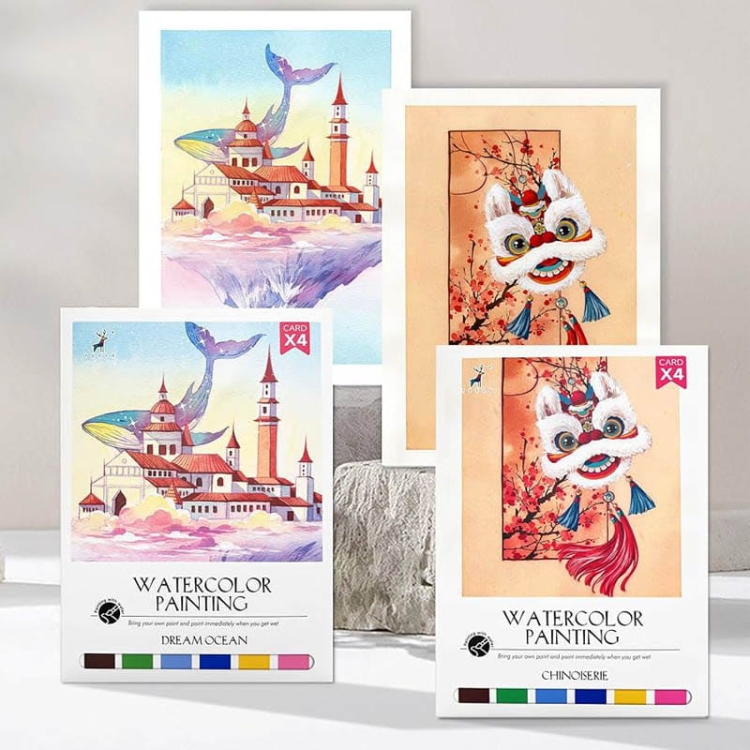 Malowanie akwarelą - Ocean - 4 elementy