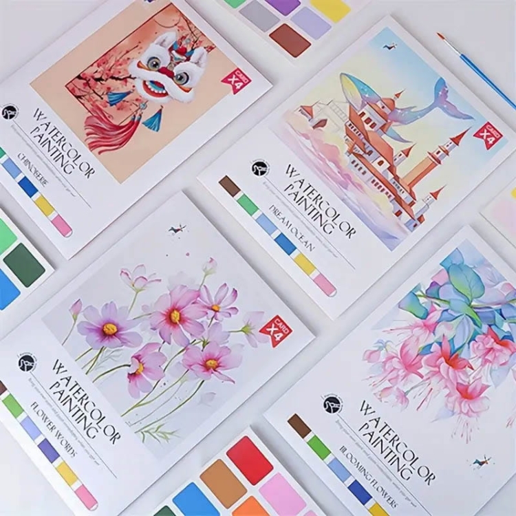 Malowanie akwarelą - Ocean - 4 elementy