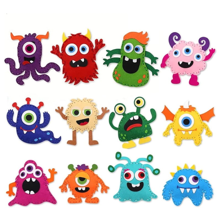 Monster - filcowy zestaw do szycia DIY - 12 elementów