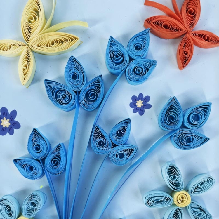 Zestaw do QUILLINGU Paski - Zimowy ogród