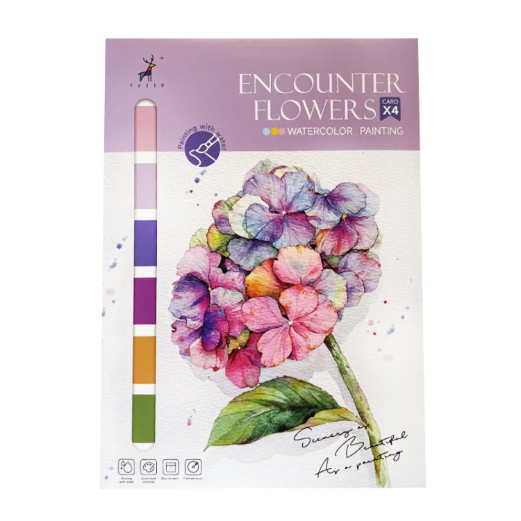 Malowanie akwarelą - Letnie kwiaty - 4 elementy