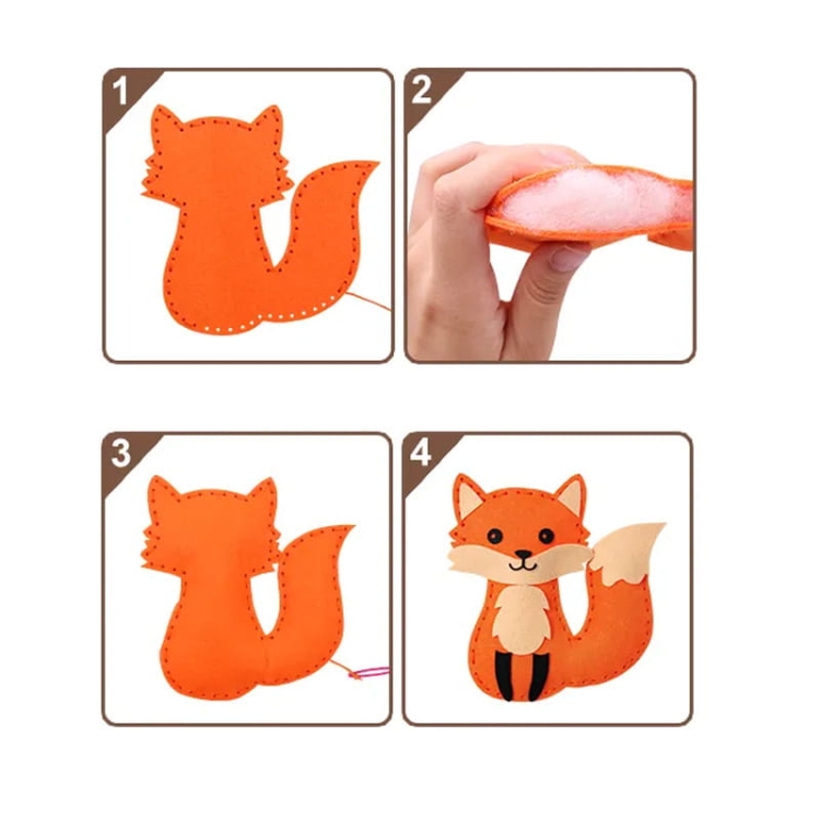 ZOO - filcowy zestaw do szycia DIY - 14 elementów