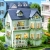 Miniaturowy domek - Rodzinna willa