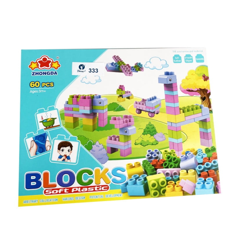 SOFT blocks - miękkie klocki konstrukcyjne 60 elementów - Outlet 333