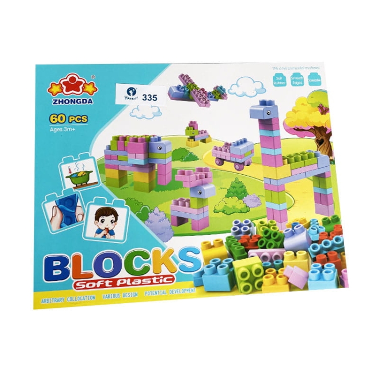SOFT blocks - miękkie klocki konstrukcyjne 60 elementów - Outlet 335