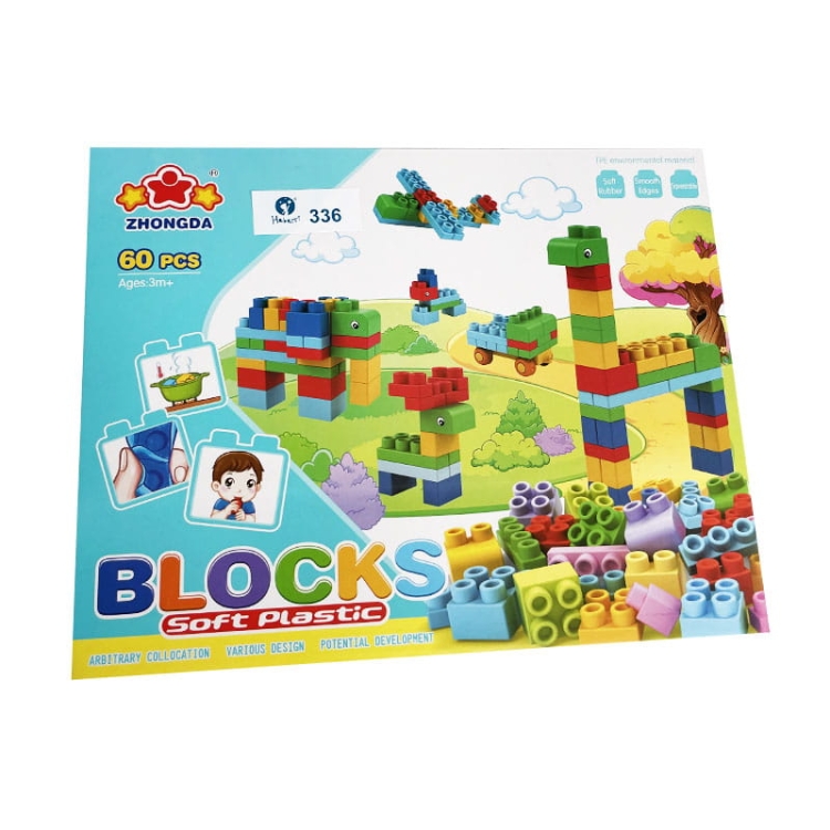 SOFT blocks - miękkie klocki konstrukcyjne 60 elementów - Outlet 336