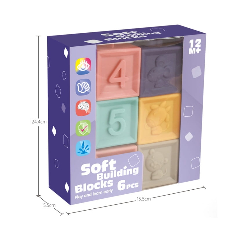 Cyferki - miękkie klocki 6 szt