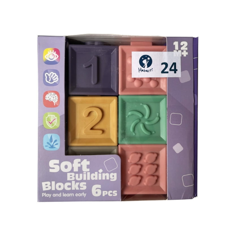 Cyferki - miękkie klocki sensoryczne 6 szt - Outlet 24 - rabat 25%