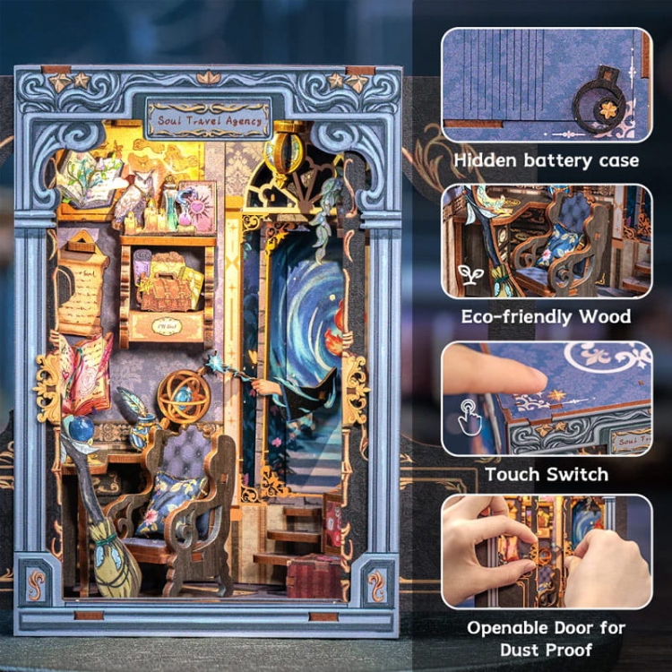 Miniaturowy domek mini Book Nook - Podróż w czasie* - CuteBee