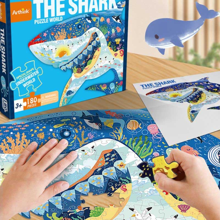 Puzzle edukacyjne - Rekin - 180 szt