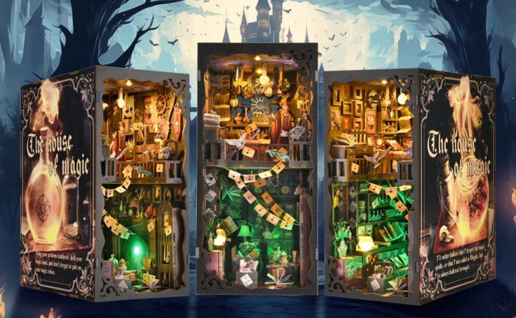Miniaturowy domek Book Nook - Dom czarów - Aslowsnail