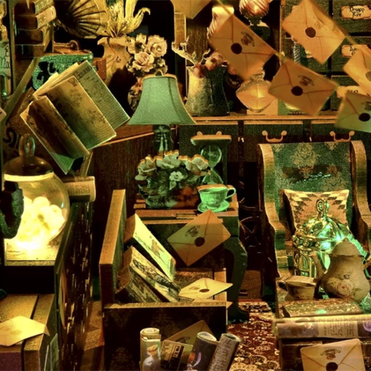 Miniaturowy domek Book Nook - Dom czarów - Aslowsnail