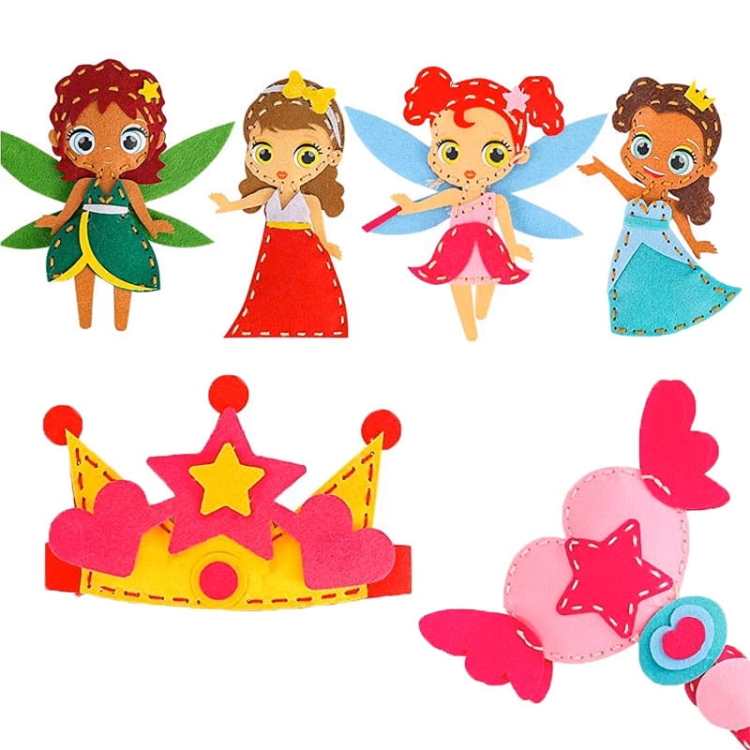 Wróżki - filcowy zestaw do szycia DIY - 12 elementów