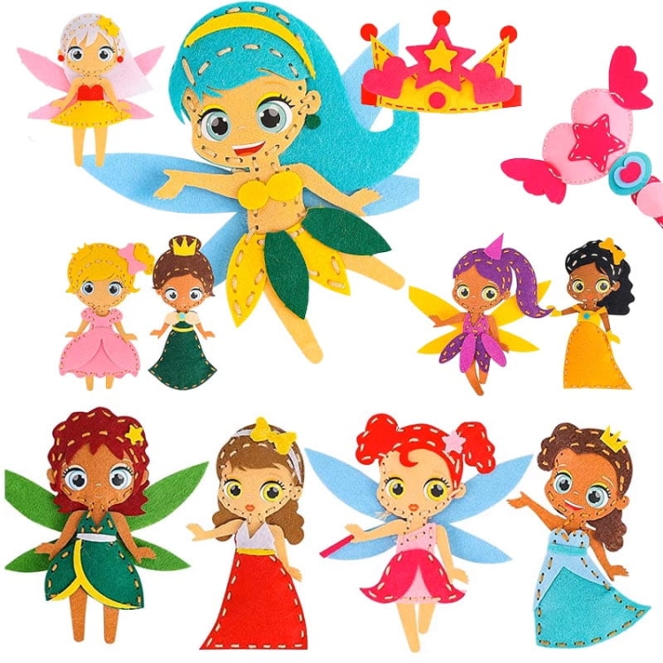 Wróżki - filcowy zestaw do szycia DIY - 12 elementów