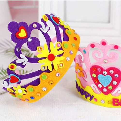 Świat księżniczek - korony filcowy zestaw DIY - 7 elementów