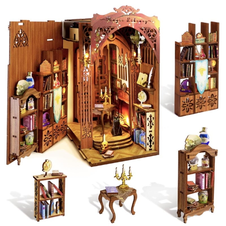 Miniaturowy domek Book Nook - Tajemnicza biblioteka