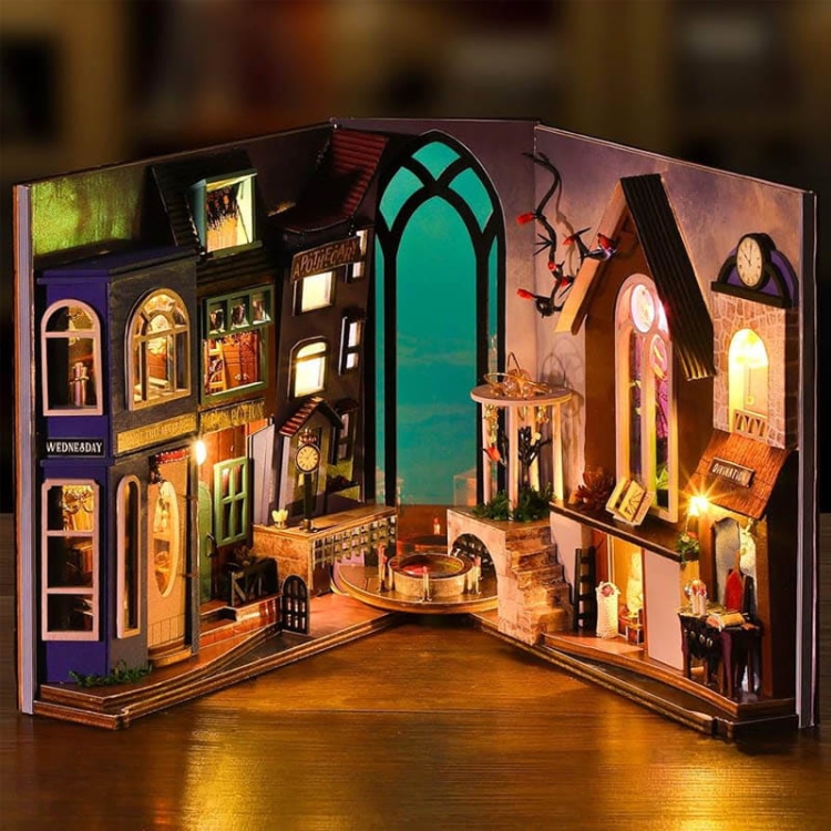 Miniaturowy domek Book Nook - Tajemna uliczka