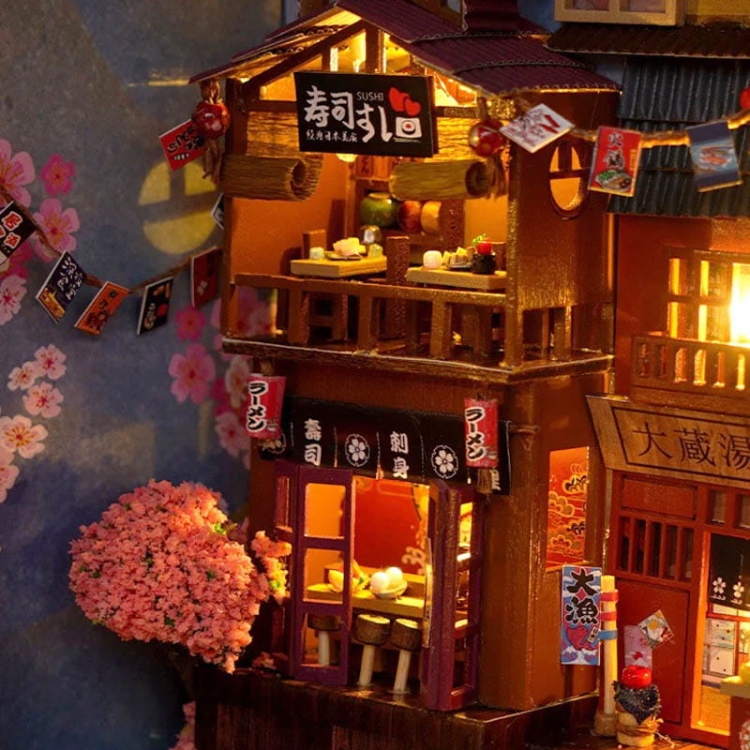 Miniaturowy domek Book Nook - Wiosenna Japonia