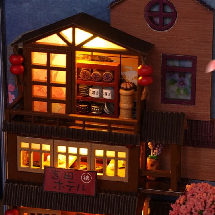 Miniaturowy domek Book Nook - Wiosenna Japonia