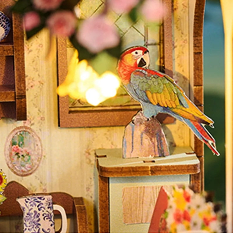 Miniaturowy domek Book Nook - Kwiatowe wytchnienie