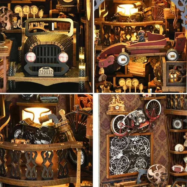 Miniaturowy domek Book Nook - Vintage Car