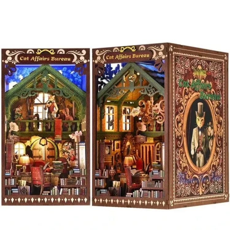 Miniaturowy domek Book Nook - Biuro detektywa Kota