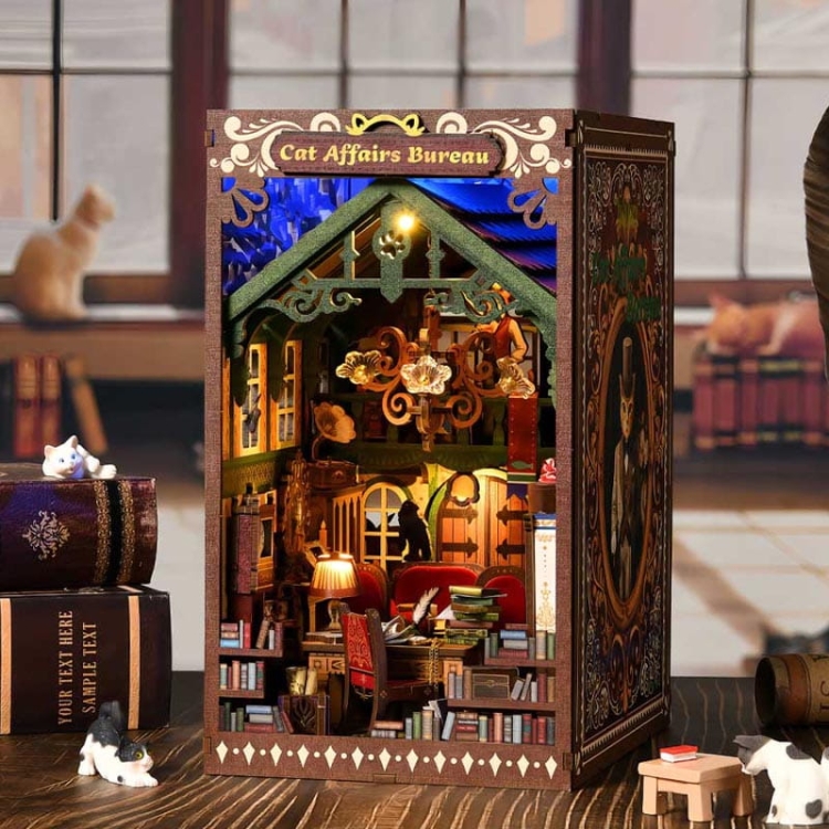 Miniaturowy domek Book Nook - Biuro detektywa Kota